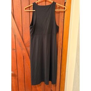 Athleta Womens Black High Neck Sleeveless Racerback Empire‎ Waist Dress XS